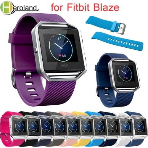 New Large Size Various Colors Sport Wristband for Fitbit Blaze Band Soft Silicone Watch Band 23mm Width for Fitbit Blaze Watch