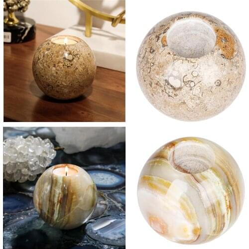Tealight Holder Creative Sphere Ball Candles Holders Stand Centerpieces Dining Room Party Holiday Romantic Decorative Ornaments
