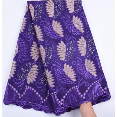 Latest African Swiss Cotton Lace Fabric Red Nigerian Swiss Voile Lace In Switzerland With Stones French Laces For Wedding F1677