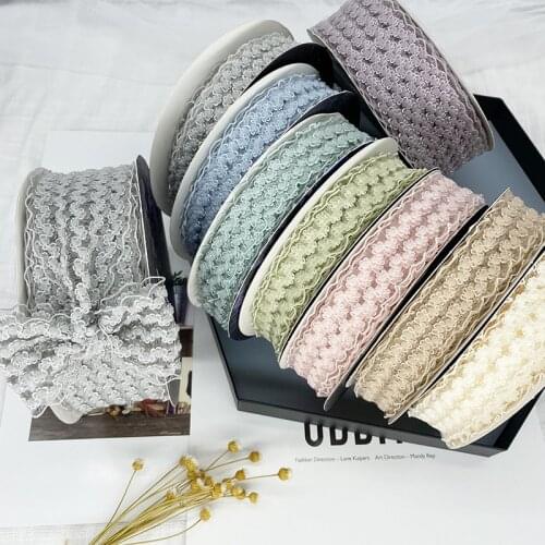 Multi sizes Colorful Elastic Lace Trim ribbon For Sewing crafts underwear decoration lace handmade
