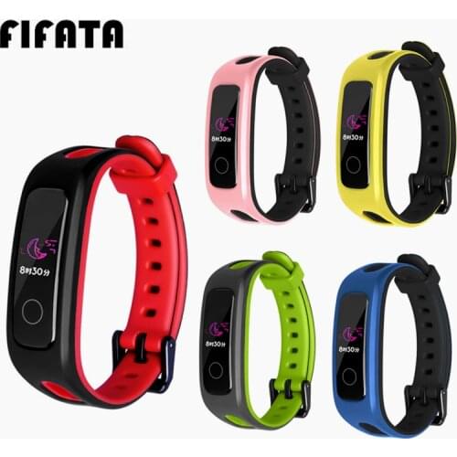 FIFATA For Huawei Honor 4 Running Sport TPU Bracelet Strap Silicone Replacement Band Strap For Huawei Band 4E/3E Smart Wristband