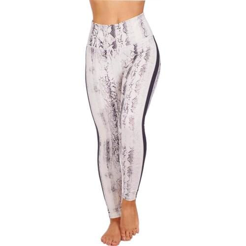 Snaking Around Snake Print Athletic Crop Vest Leggings Set