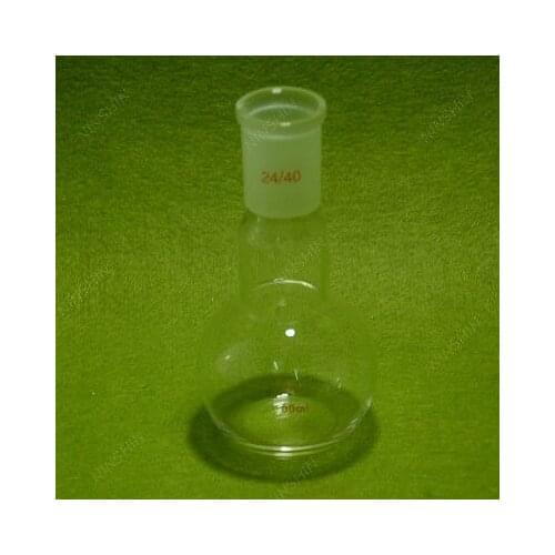 100ML,1-Neck,24/40,Plat Bottom Glass Flask,Lab Chemistry Reaction Bottle