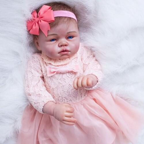 48cm Super-simulated Silicone Reborn Girl Baby Doll Toy Masterpiec Vinyl Newborn Babies Amazing Painting Bebe reborn Brinquedo