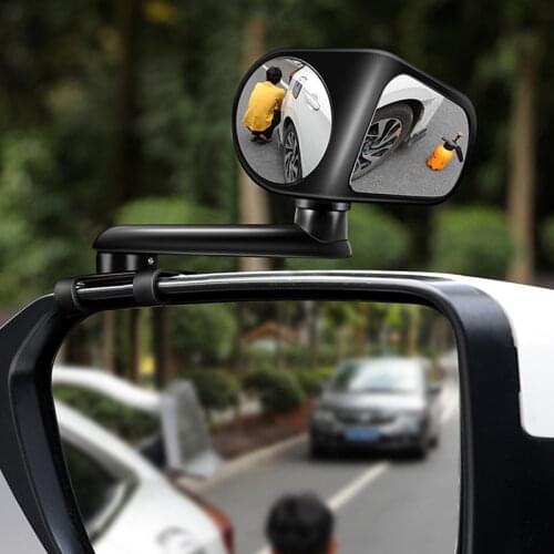 New Car Blind Spot Mirror Rotatable 2 Side Wide Angle HD Blind Spot Mirror For Car Reverse Rearview Auxiliary Blind Spot Mirror