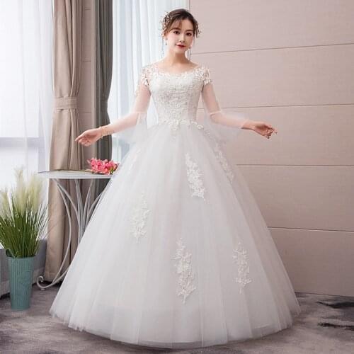Wedding Dress Bride New Lace Up Wedding Dresses Ball Gowns Bridal Plus Size Dresses Vestidos De Novia