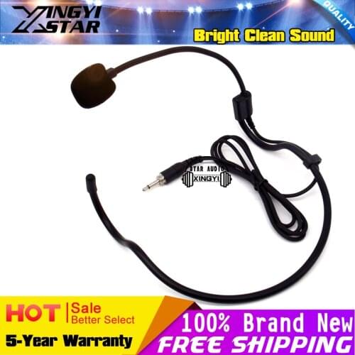 10Pcs 3.5mm Screw Thread Connector Head Worn Ear Hook Headset Microphone Headband Mic For Karaoke Wireless Bodypack Transmitter