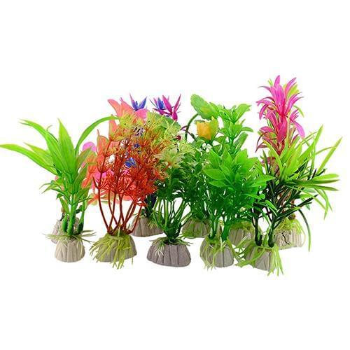 10 Pcs Plastic Artificial Grass Aquarium Simulation Plant Fish Tank Ornaments