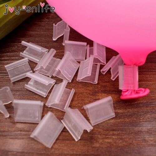 JOY-ENLIFE 100pcs Useful "V" Shape Balloons Sealing Clip Balloon Buttons Clip Birthday Wedding Party Christmas Decor Supplies