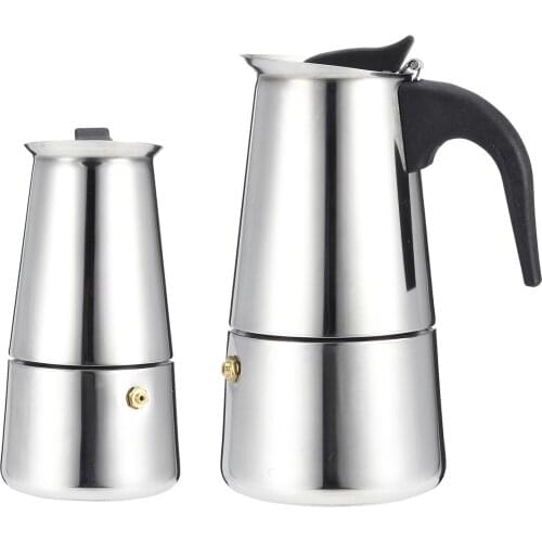 200/450ml Portable Stainless steel moka pot Espresso coffee pot with small Electric stove Filter Percolator Coffee Kettle Pot