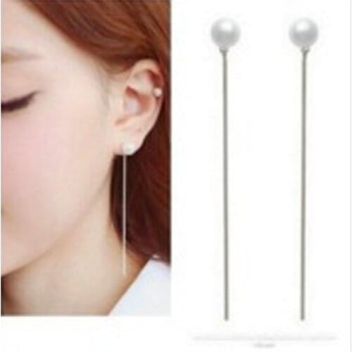 2021 New Listing Earrings Big Long Imitation Pearl Earrings Fashion Jewelry For Women Wedding Earrings