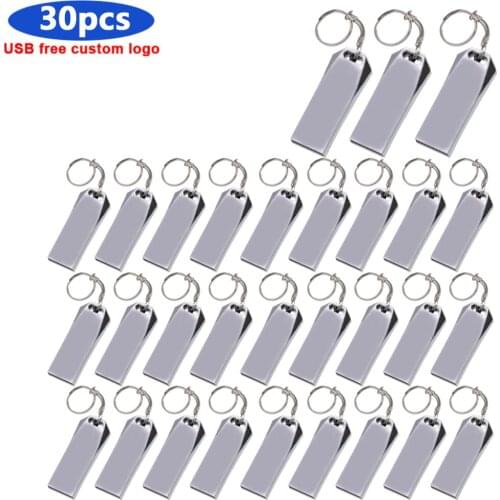 30pcs/ New Style mini Metal pendrive 32gb 16gb usb flash drive 64gb 8gb 4gb memory stick pen drive metal flash drive usb memoria