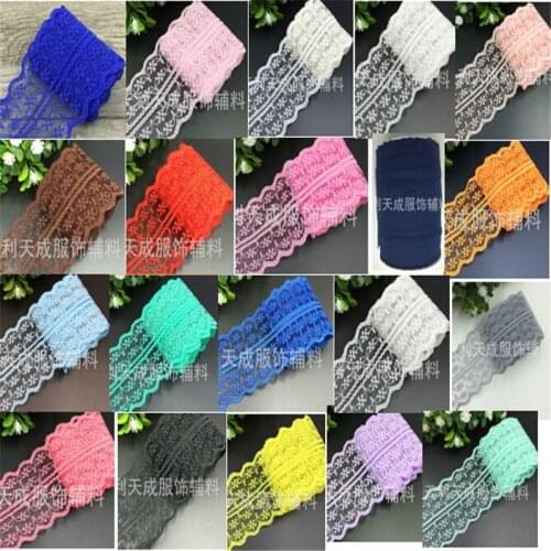 32 colors 4.5cm width flower Lace Ribbons mesh fabric Lace Hair bows Garments Crafts Accessories G1576