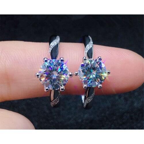 95 OFF Luxury 1 Carat Lab Simulated Diamond Gemstone Rings Silver 925 Jewelry wedding Bridal for Women