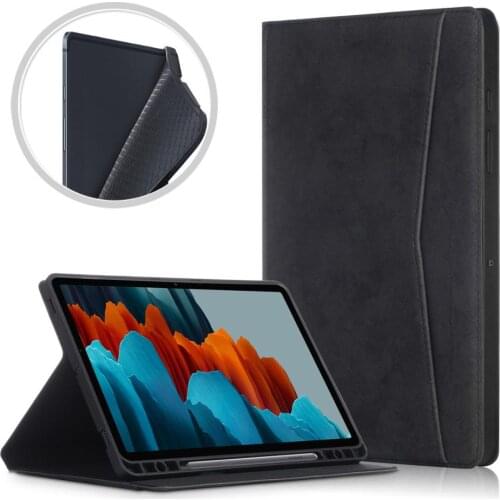 For Samsung Galaxy Tab S7 Plus Case with Pencil Holder 12.4 inch 2020 SM-T970 SM-T975 for Samsung Tab S7 Plus 12.4" Tablet Shell
