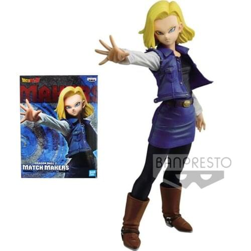 Bandai Dragon Ball Figure MATCH MAKERS Android 18 Competitor Genuine Anime Figure Collection Action Toy Figure Toys for Children