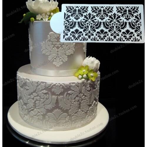 Lace shape stencil mould for fondant cake,plastic stencil,decoration for wedding cake,stencil for baking,12.6"x6.1"(32x15.4cm)