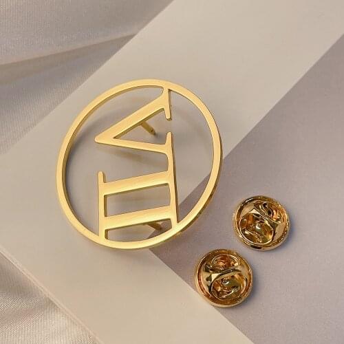 HUHUI Custom Brooch Pin For Women Men Customizable Badges Lapel Pins Stainless Steel Personalized Name Brooch Exquisite Jewelry