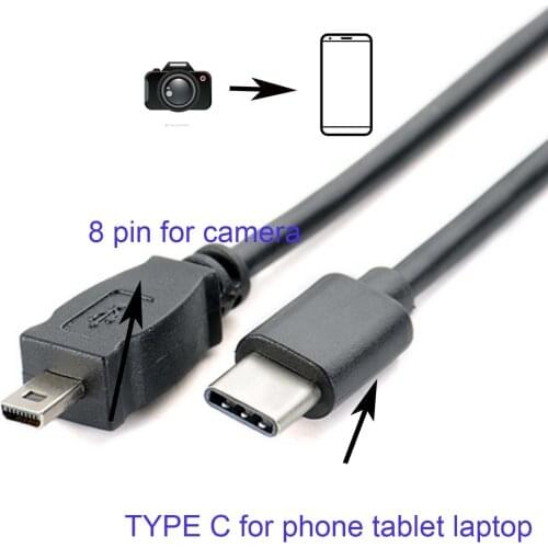 TYPE C OTG CABLE FOR nikon UC-E6 CoolPix Coolpix L18 L21 L110 P1 P4 P80 P5000 S4 camera to phone edit picture video
