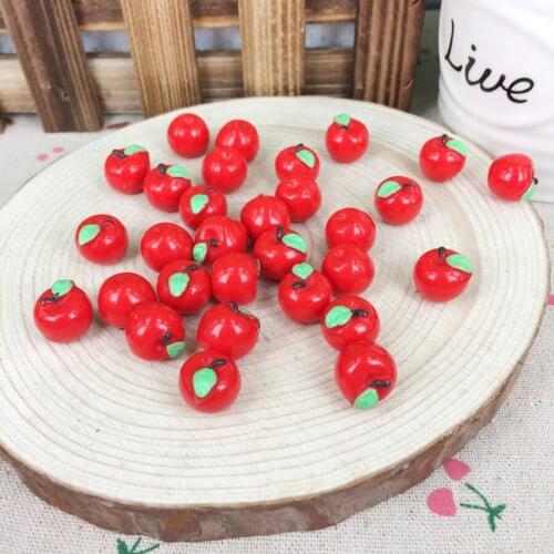 Hot!!! Kawaii DIY Resin 3D Cute Apple Scrapbooking Accessories Embellishment Decoration Crafts Making:12mm