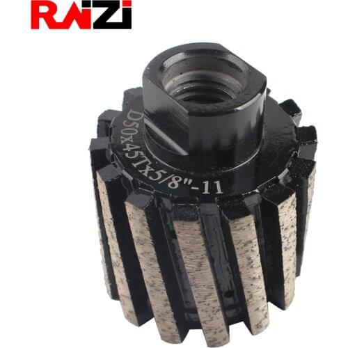 Raizi 2 inch/50 mm Metal Bond Diamond Drum Wheel Zero Tolerance Segmented Coarse Grinding Wheel For Granit Marble Stone