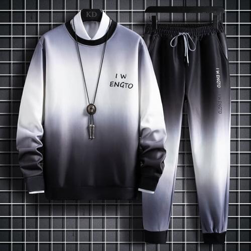 Mens Sportswear Casual tie dyed Tracksuit Men Two Pieces Sets Stand Collar Jackets Sweatshirt Pants Joggers Suit Running