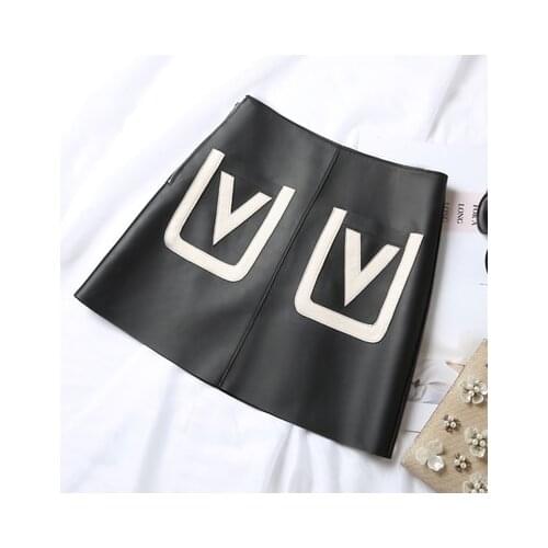 2020 New Fashion Genuine Real Sheep Leather Skirt J7