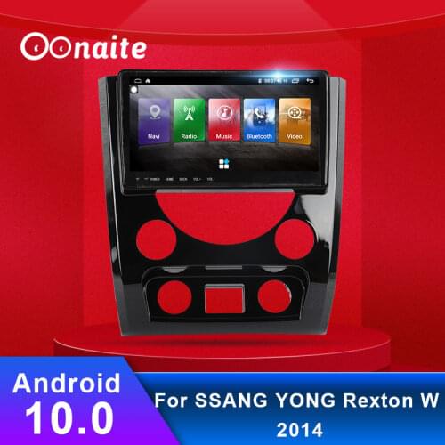 Oonaite 9 Inch Android 10.0 Car Multimedia Video Player Car GPS Navigation Radio BT For SSANG YONG Rexton W 2014