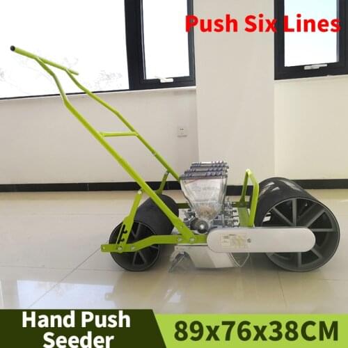 PC Manual Planter Sowing Tools Garden Hand Push Six Lines Vegetable Seeders Multi-purpose Agriculture Adjustable Plant Spacing