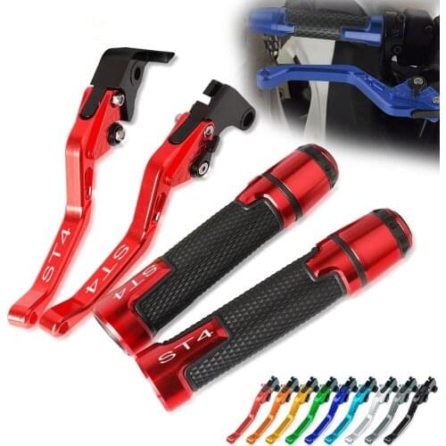 Adjustable Brake Handle Clutch Levers Motorcycle Thruster Grip Handle Bar Cap End Plugs FOR DUCATI ST4 1999 2000 2001 2002