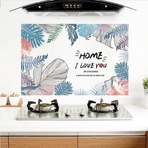 Kitchen Stickers Self-adhesive Anti-oil Stickers Home Decor Stove Tile Wallpaper Waterproof Wall Stickers Mural 60*90cm