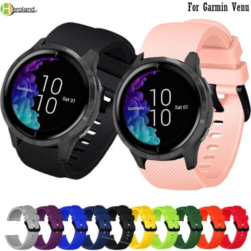 20mm silicone Watchband strap For Garmin Venu Smart Wristbands For Garmin Move 3 / Style / Luxe Bracelet WristStrap Accessories
