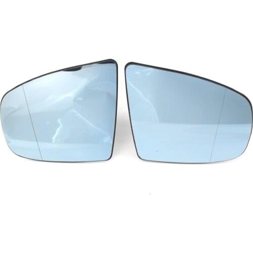 Blue Car Side Wing Heated Rearview Mirror Glass For BMW X5 E70 2006-2013 X6 E71 E72 2007-2014 51167174981 51167174982
