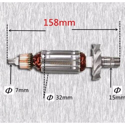 AC 220-240V Armature Motor Rotor Replacement for MAKITA 3710 3709 MT370 518877-4 Electric Trimmer