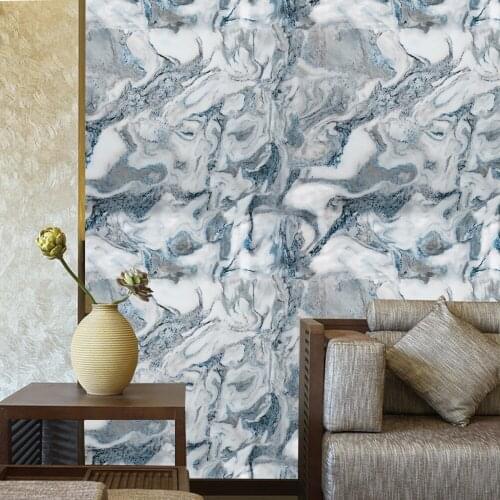 Modern Decorative Films PVC Self-Adhesive Marble Wallpapers Oil-proof Waterproof Kitchen Cabinets Wall Stickers Home Decor Films