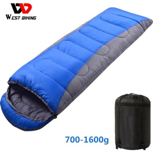 WEST BIKING Winter Outdoor Sleeping Bag Camping Travel Hiking Ultra-light Summer Sleeping Bags With Storage Package 4 Season