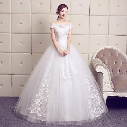 Wedding Dress New Bride Lace Up Wedding Dresses Ball Gowns Bridal Embroidery Princess Dresses