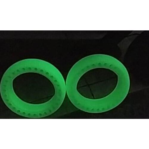 Luminous Shock Absorber Tire for Xiaomi Mijia MI M365 Bird Scooter Damping Rubber Tires Wheels Tyre Fluorescent Solid Hole Tires