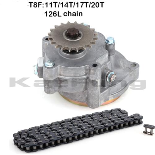 T8F Clutch Drum Gear Box Sprocket with chain for 33cc 43cc 49cc Ty Rod II Go Kart Mini Moto Dirt Bike Scooter Xtreme ATV buggy