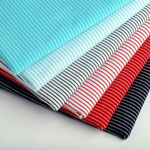 3mm Pinstripe Knitted Elastic Cotton fabric DIY cotton Lycra Dress Vest T-shirt dress making fabric