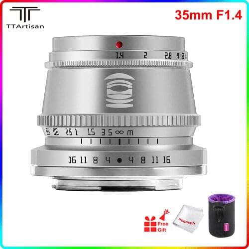 TTArtisan 35mm F1.4 Manual Focus Fixed Lens APS-C for Sony E-Mount Fujifilm M4/3 Mount Cameras A6600 A6500 A6400 X-E1 X-E2 X-T3