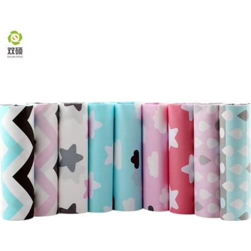 Twill Cotton Fabric For Sewing Baby Bedding Clothes Doll Dress Skirt Patchwork Cartoon Tissue Material9 PCS/LOTS 40*50CM