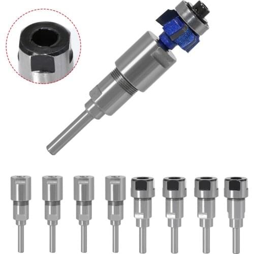 1 Set Router Collet Extension Rod Router Bit Adapter Extender For 6mm 8mm 12mm 1/4inch 1/2inch Shank For Manufacturing