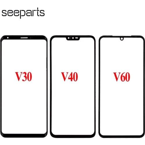 For LG V10 V20 V30 V40 V50 V60 ThinQ Outer Glass Lens Front Glass Screen Panel Replacement Parts V30 Front Glass