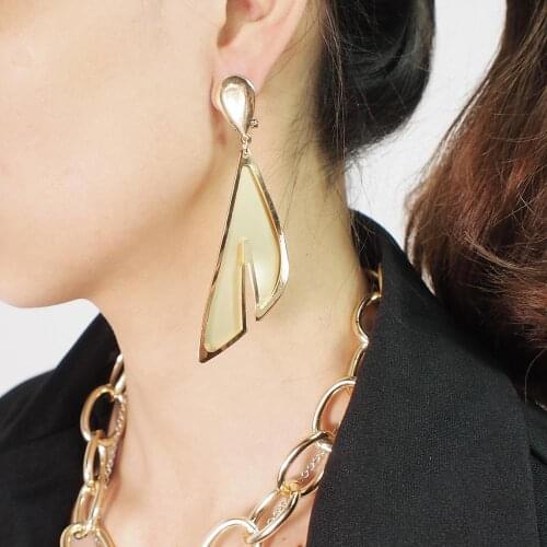 Alloy Geometric Drop Dangle Earrings Womens Fashion Metal Statement Earrings Trendy Jewelry Wholesale UKMOC