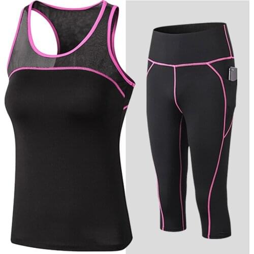 2021 New Women Yoga Set Quick Dry 2 Piece Suit Female Outdoor Sportswear Fitness suit Plus Size Sport Workout for woman