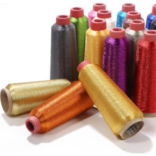 Gold And Silver Computer Embroidery Thread DIY Handmade Household Cross Stitch Metal Thread Fine Sewing Thread 1 Roll TJ2043