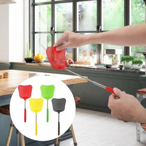 1pc Fly Swatters Telescopic Extendable Prevent PestS Mosquito Tool Flies Trap Retractable Swatter Garden Supplies