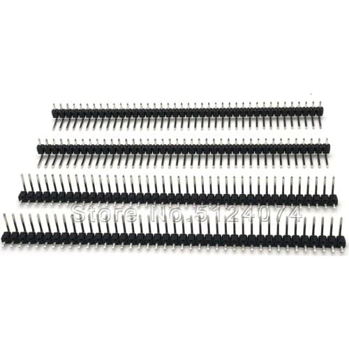 10pcs/lot 2.54 single row positive bending/reverse bending row needle spacing 2.54mm 1 * 40p single row bending needle