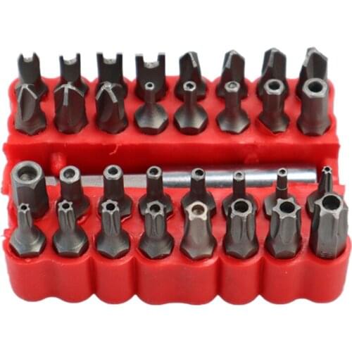 33pcs Security Bit Set with Magnetic Extension Bit Holder Tamper Star Screwdriver Bits Set Quick Release Bit Holder